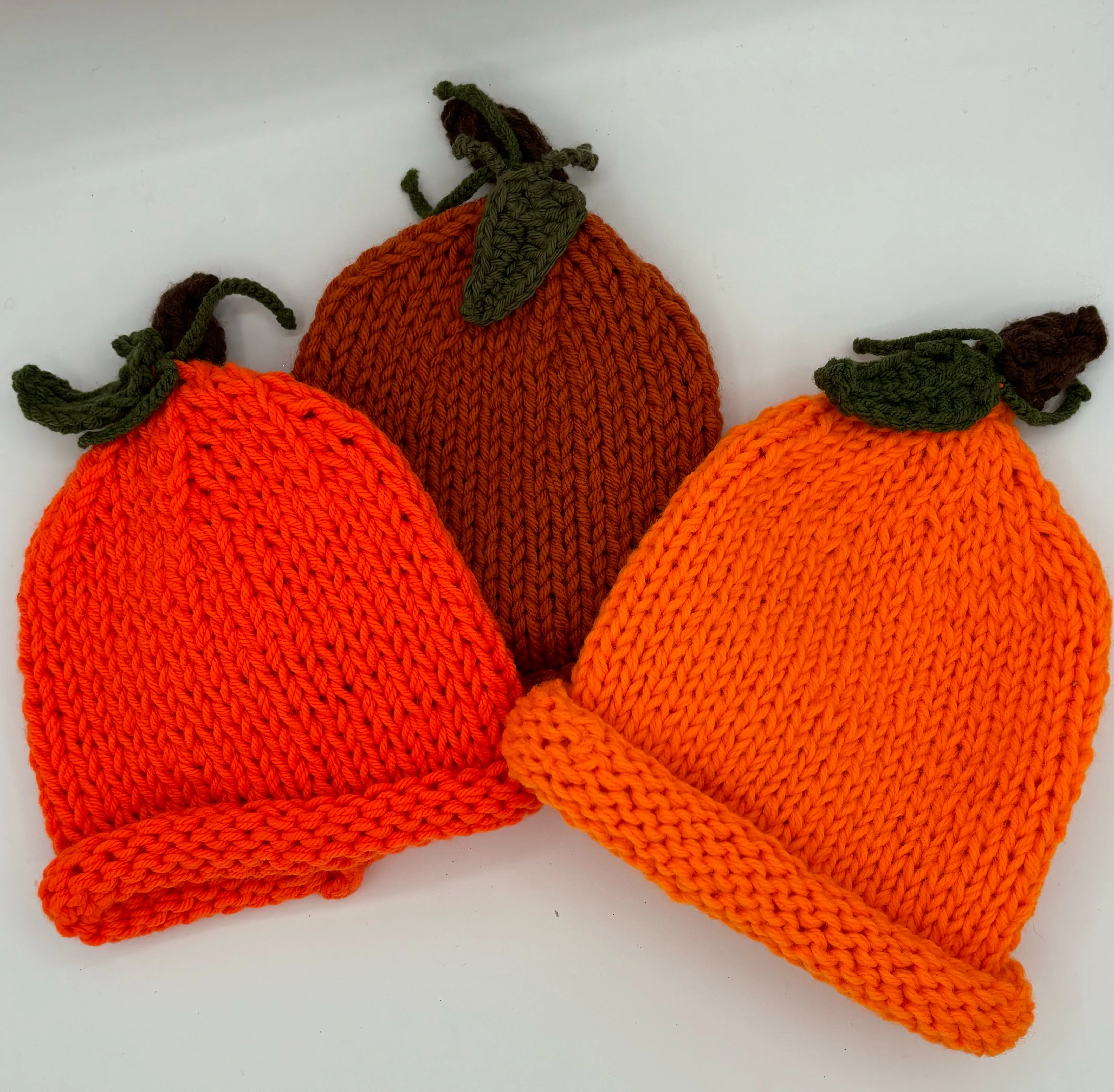 1-2 Y Acrylic Knit Pumpkin Hat