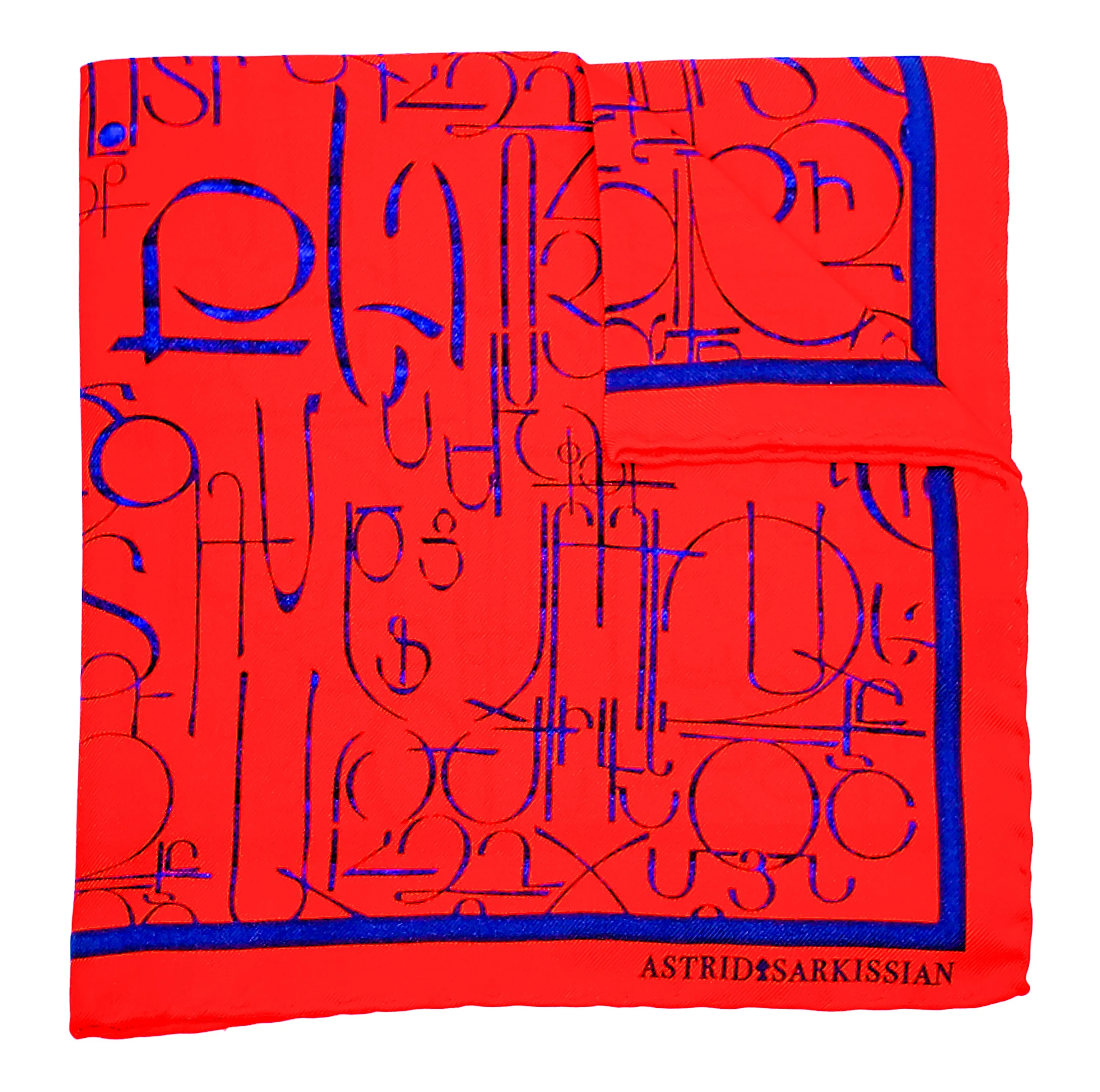 Aybuben Red Pocket Square