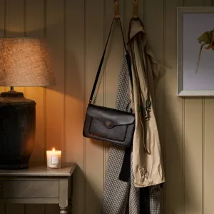 Bees Black Leather Mabel Bag