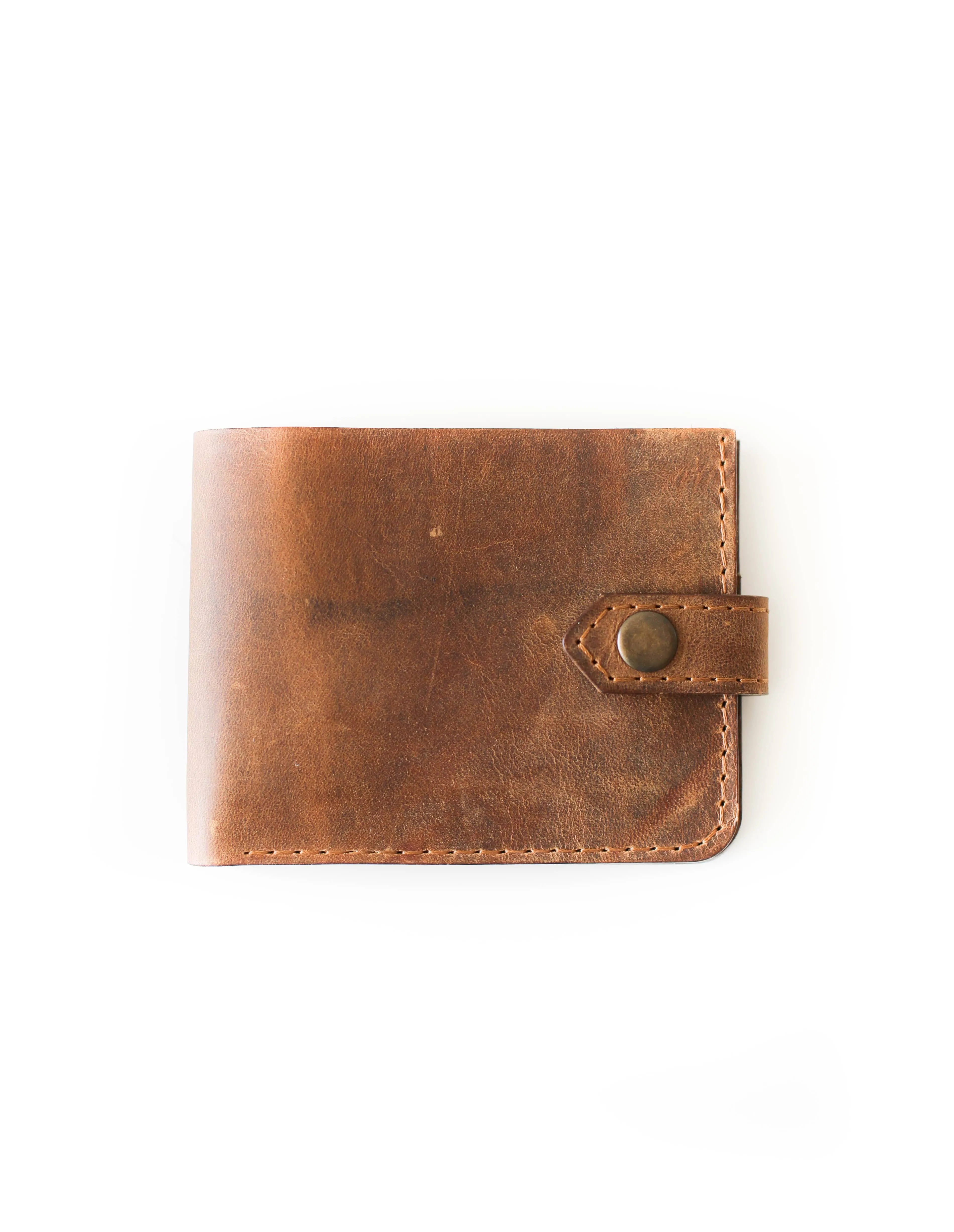 Bifold Leather Wallet - Coffee Brown