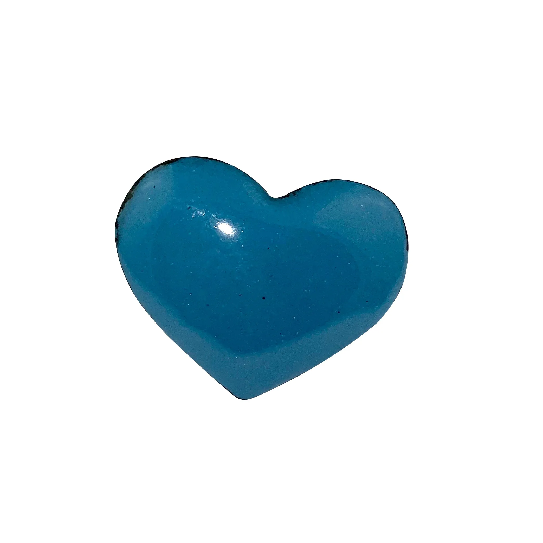 Blue (Darker) Enamel Fearless Heart Pin or Brooch