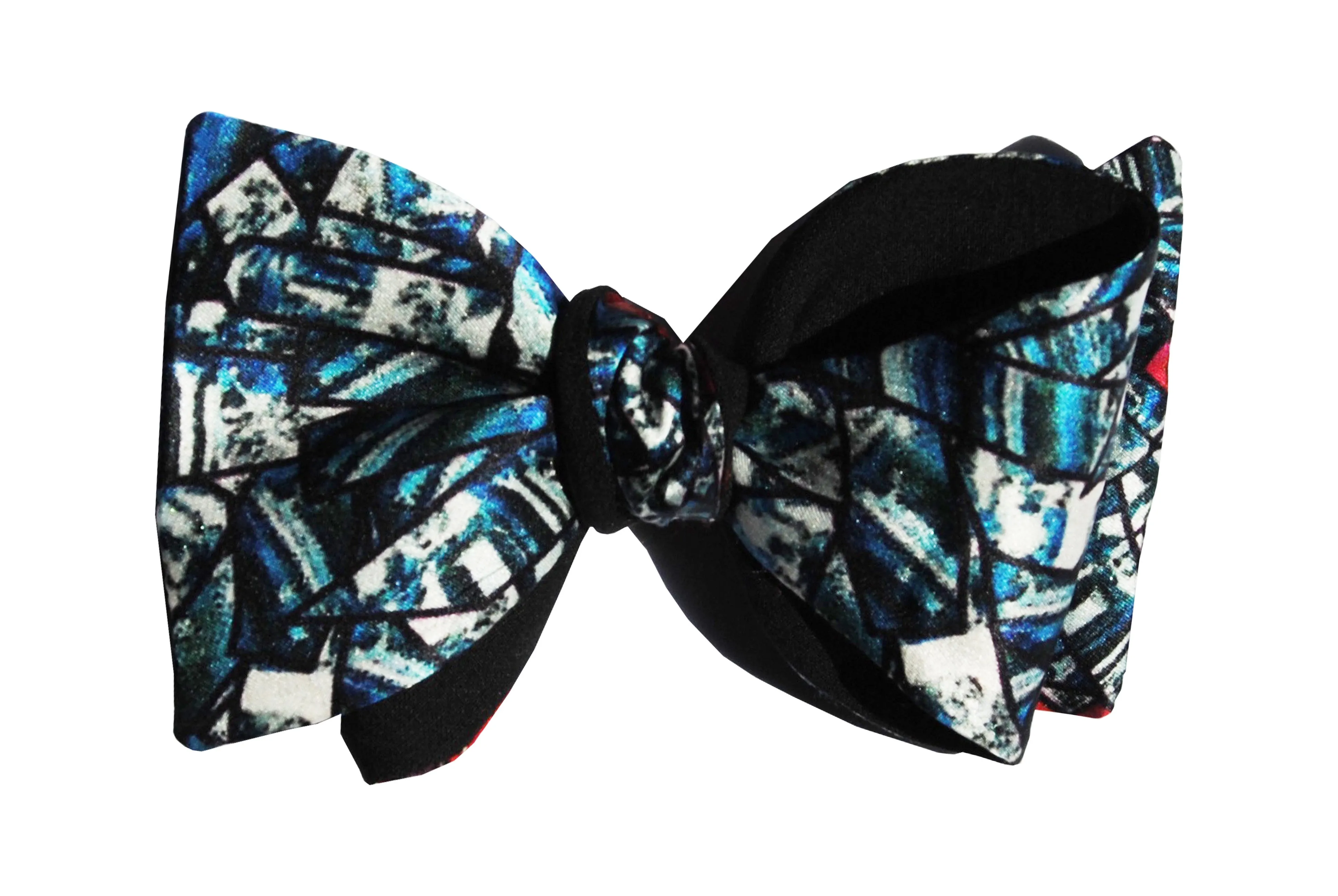 Blue Self Tie Bow Tie