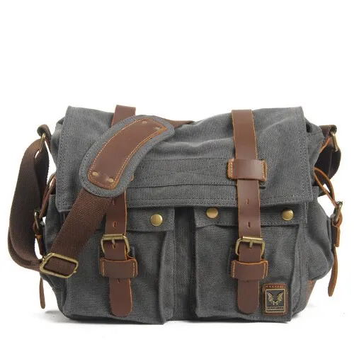 Canvas Leather Men Messenger Bags I AM LEGEND Will Smith Big Satchel Shoulder Bags Male Laptop Briefcase Travel Handbag