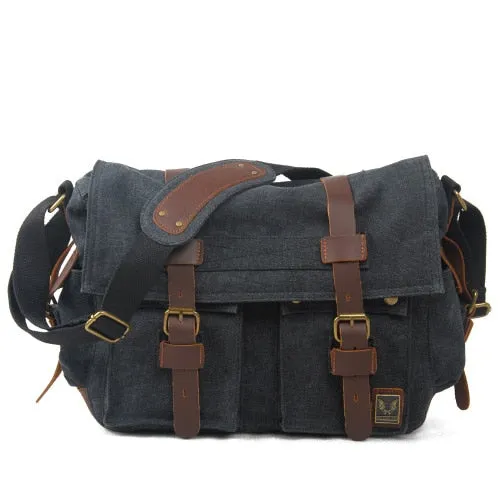 Canvas Leather Men Messenger Bags I AM LEGEND Will Smith Big Satchel Shoulder Bags Male Laptop Briefcase Travel Handbag