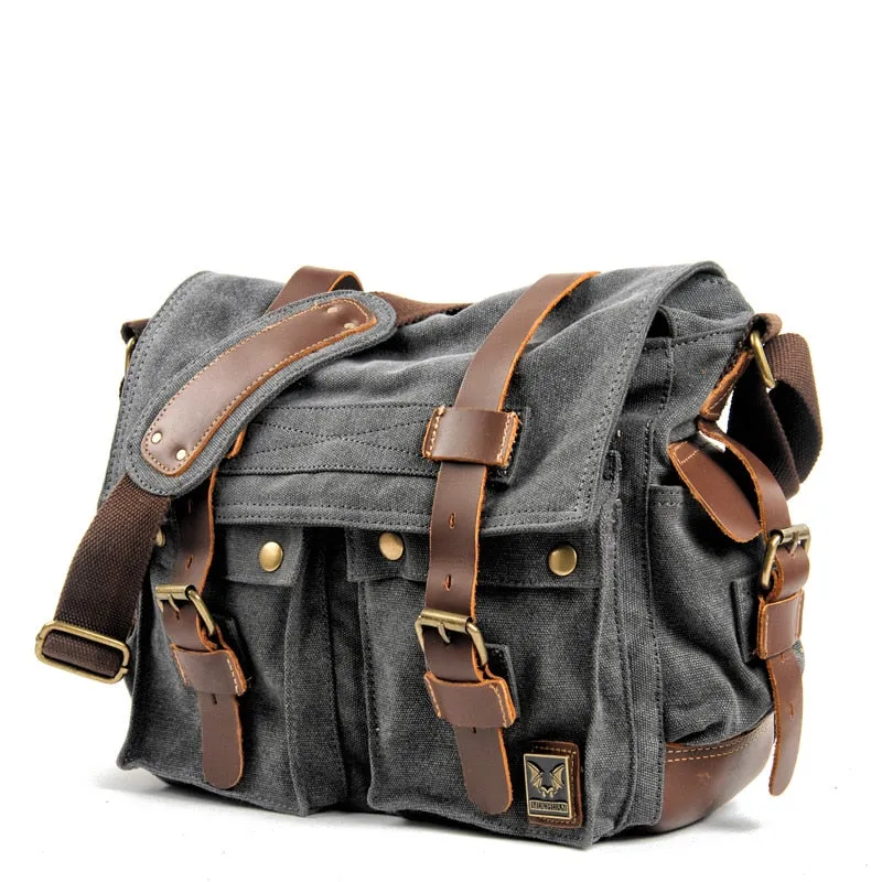 Canvas Leather Men Messenger Bags I AM LEGEND Will Smith Big Satchel Shoulder Bags Male Laptop Briefcase Travel Handbag