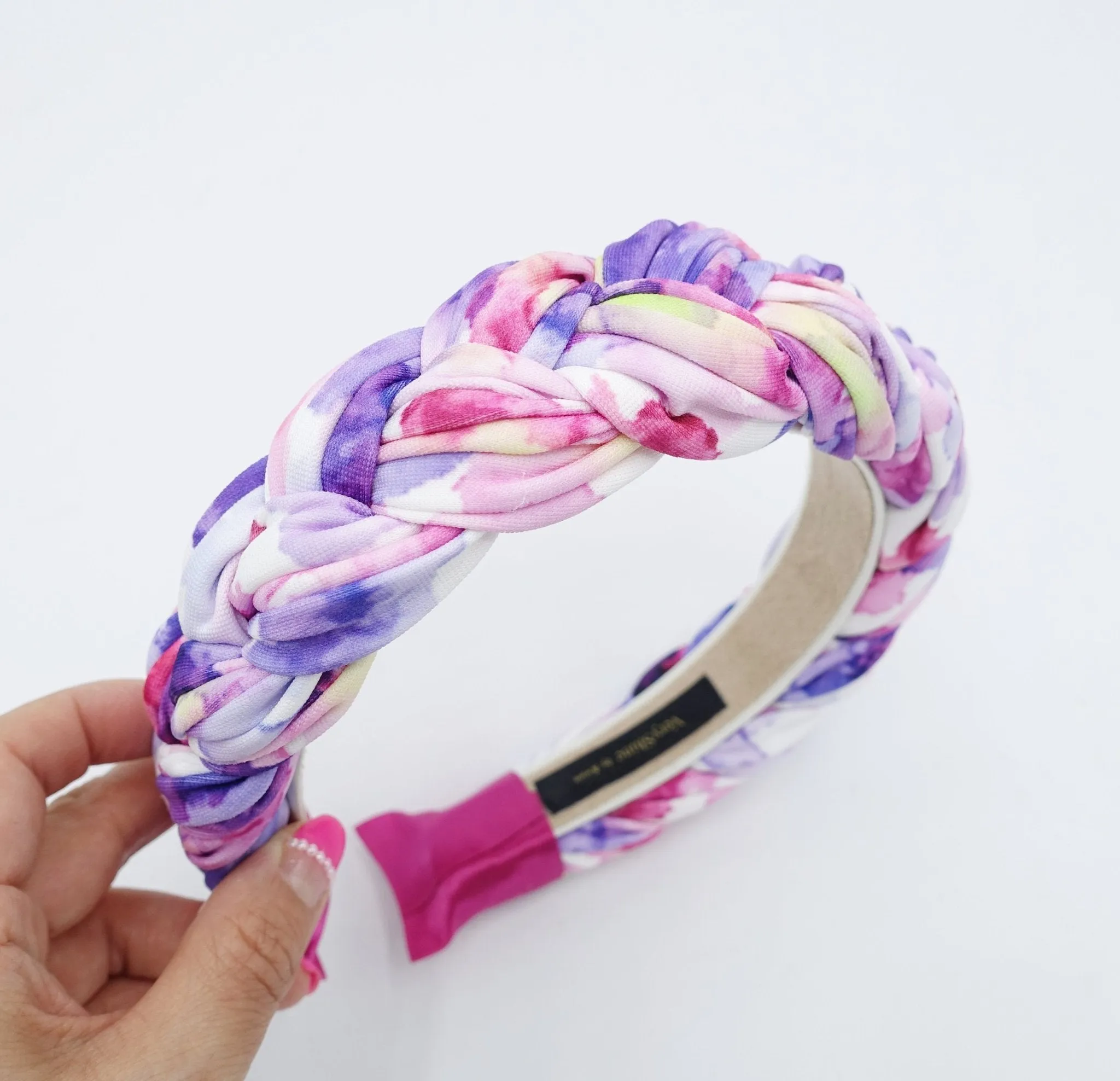 color gradation braided fashion tie dye headband woman stylish hairband hair accessory