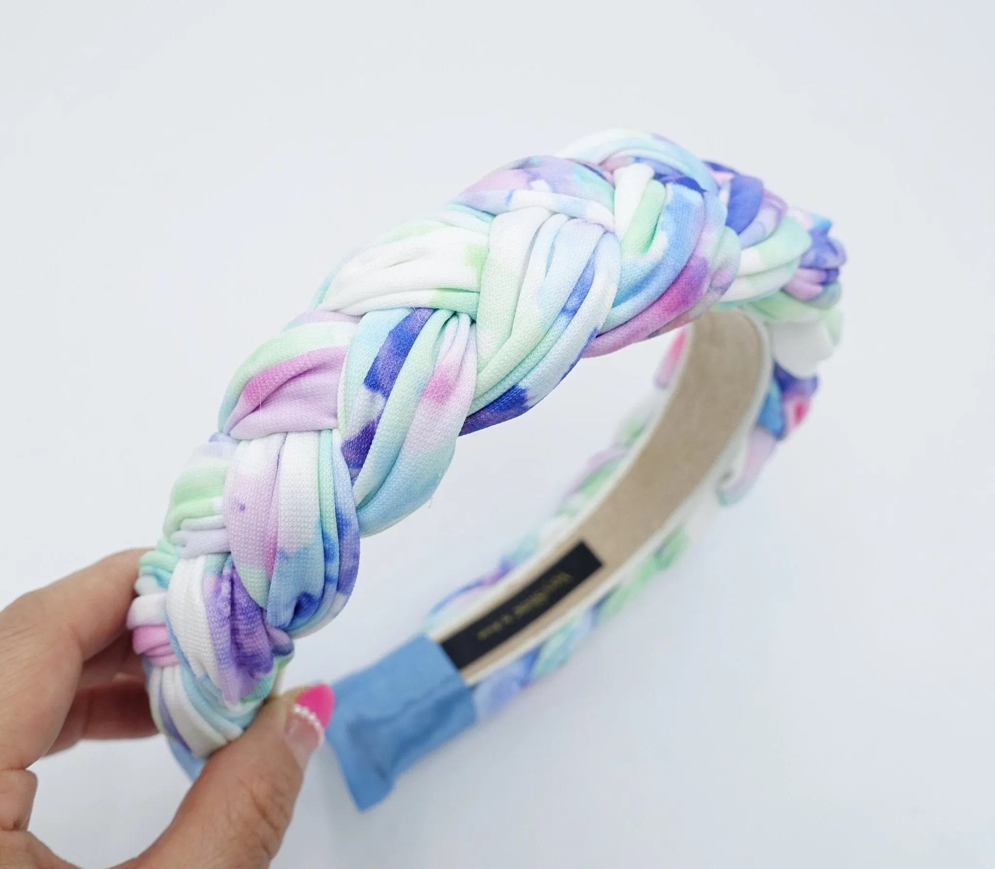 color gradation braided fashion tie dye headband woman stylish hairband hair accessory