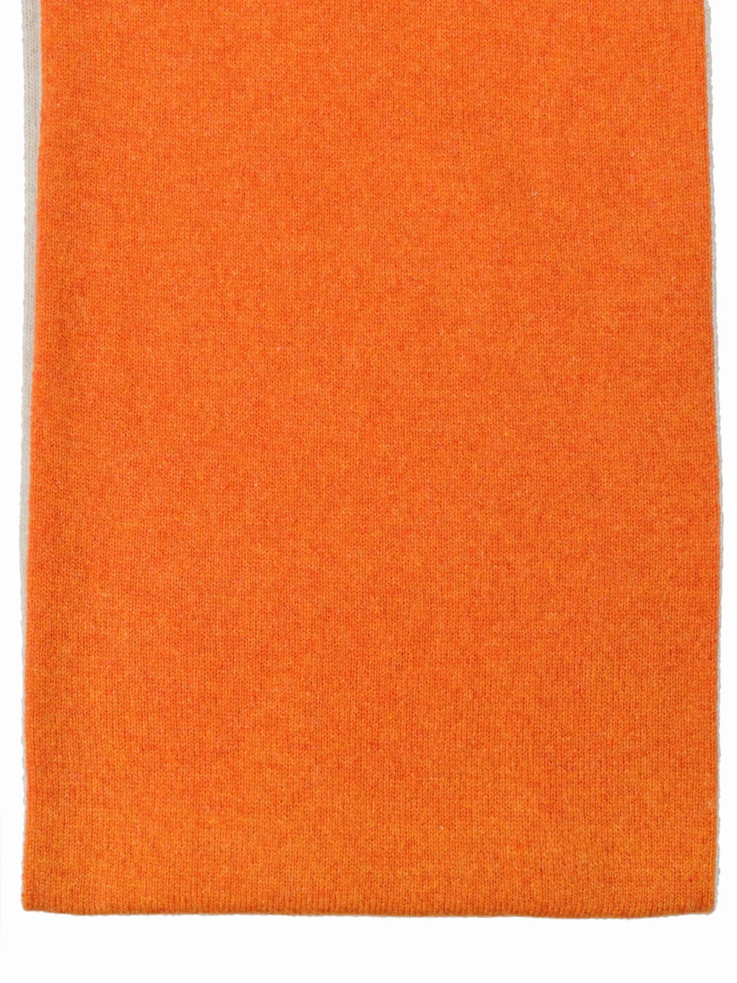 Colorblock Cashmere Scarf_Orange/Oatmeal