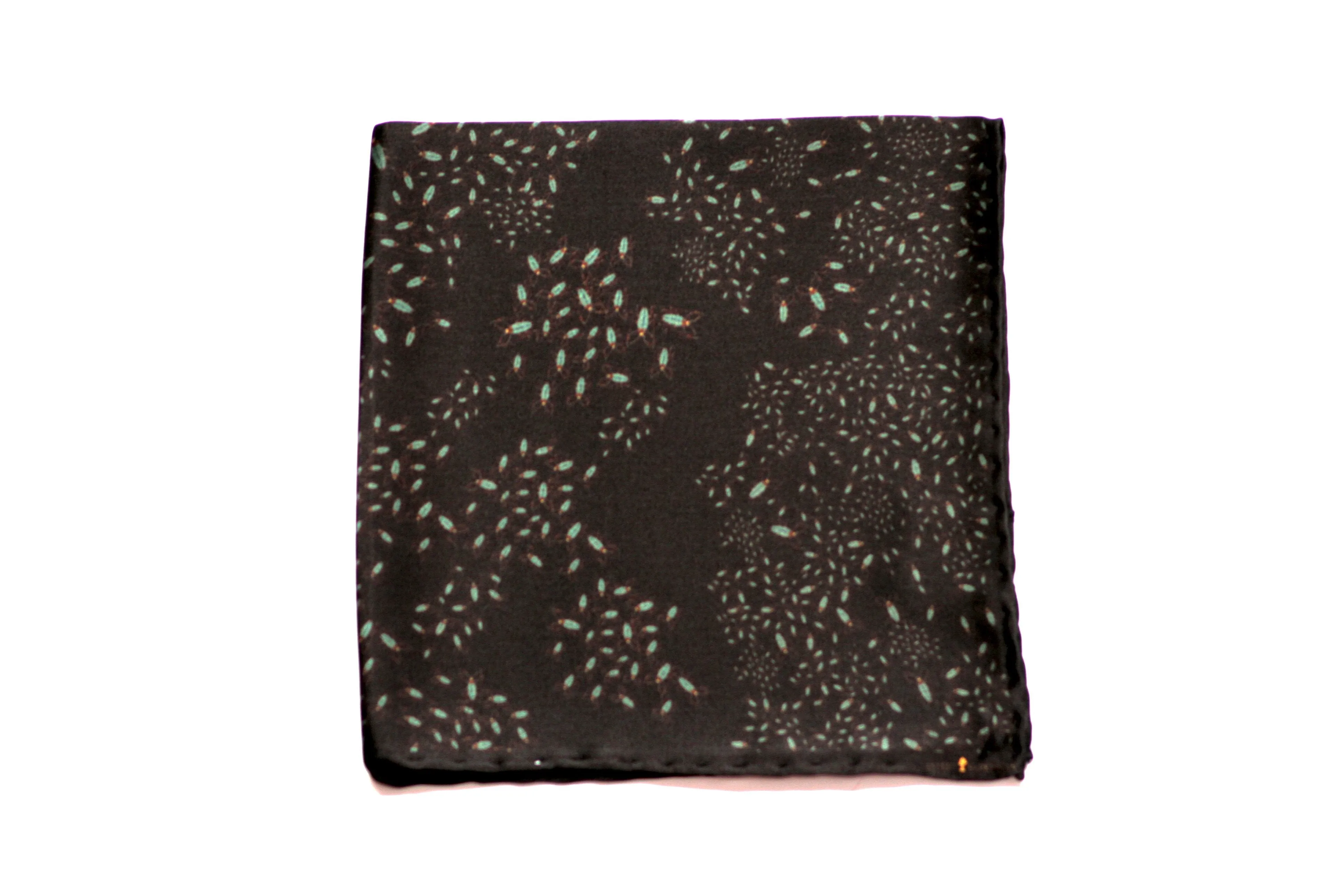 Crazy Bug Black Men's Pocket Square