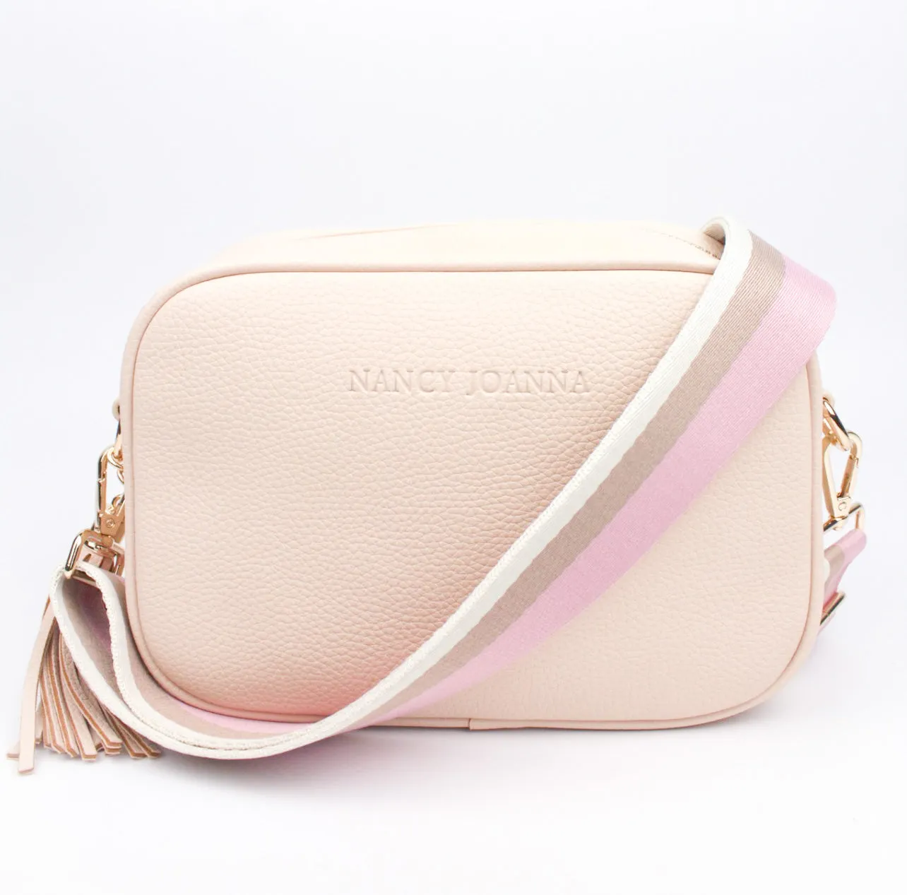 CREAM CROSSBODY BAG & GUITAR STRAP