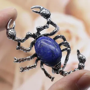 Crystal Agate Scorpion Pendant