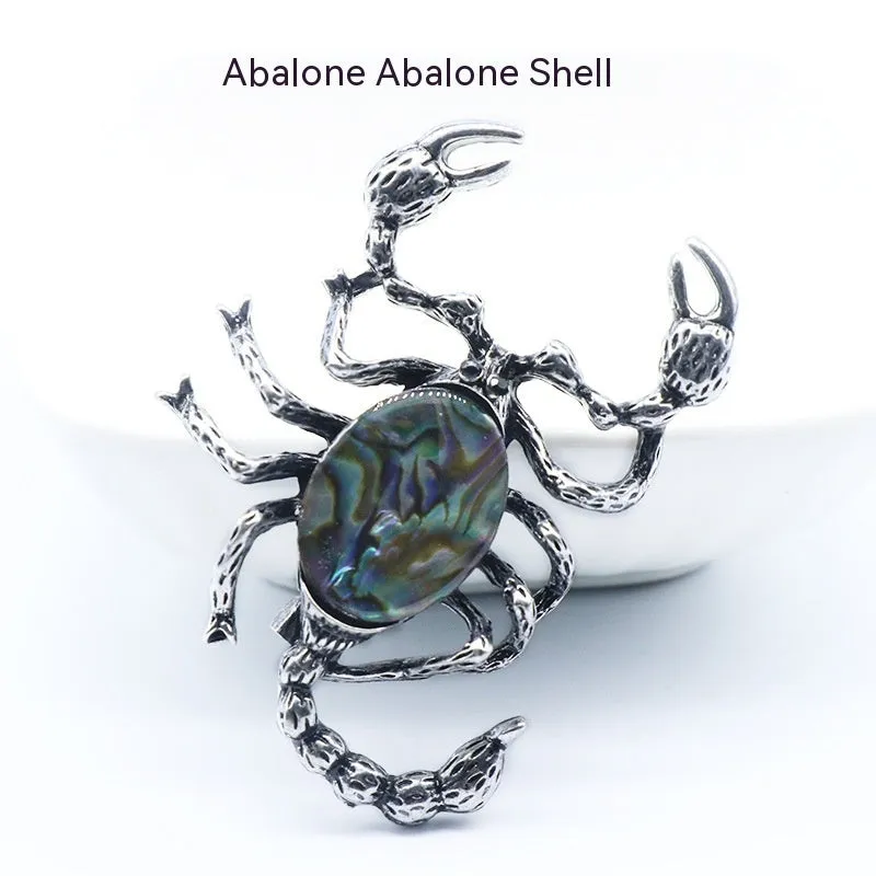 Crystal Agate Scorpion Pendant