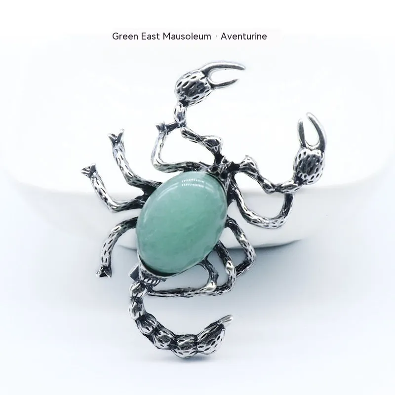 Crystal Agate Scorpion Pendant