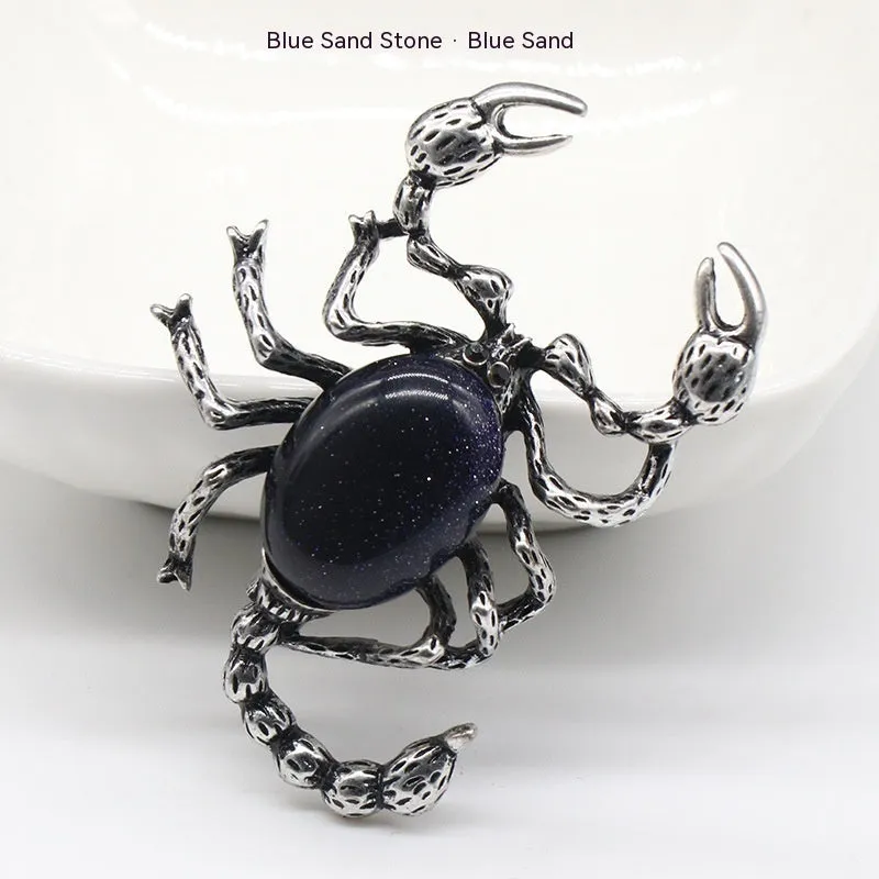 Crystal Agate Scorpion Pendant