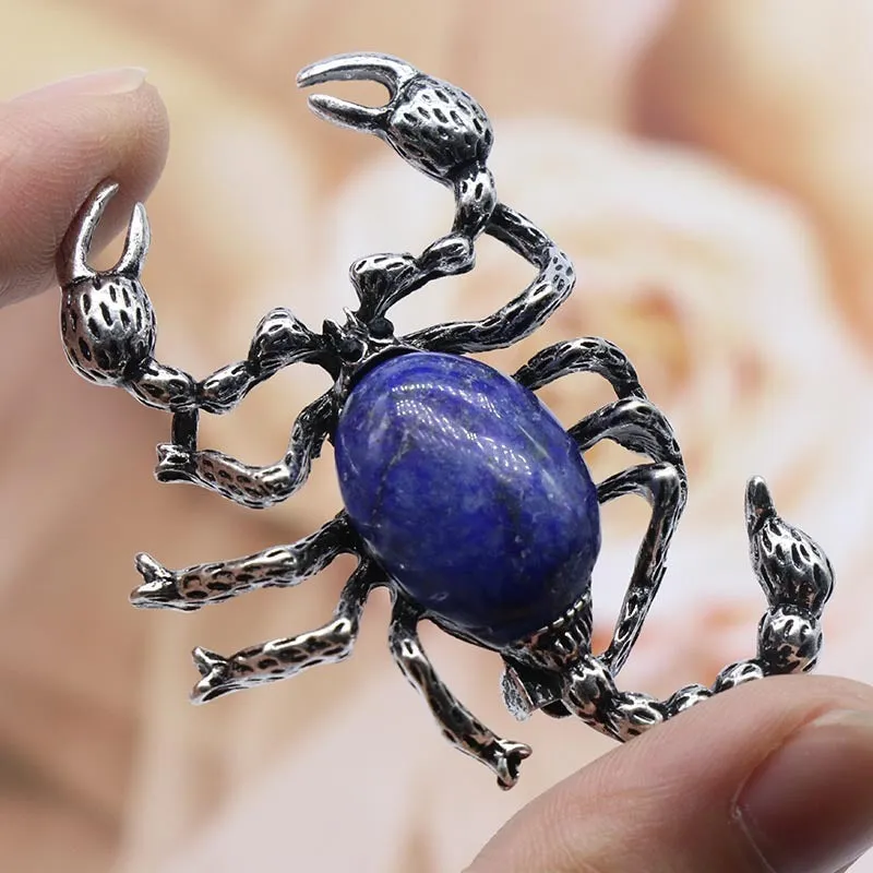 Crystal Agate Scorpion Pendant