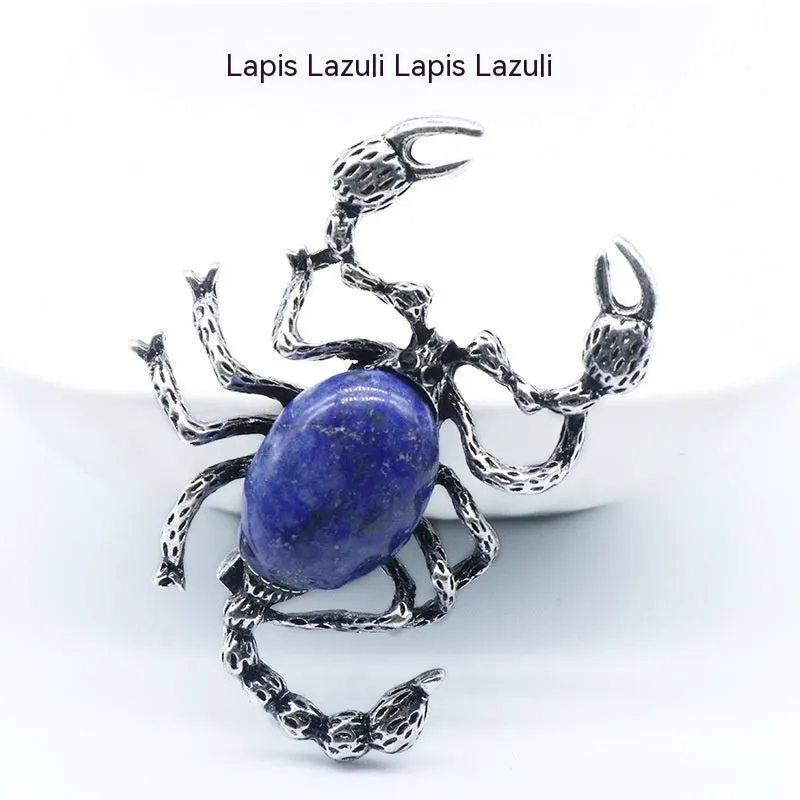 Crystal Agate Scorpion Pendant