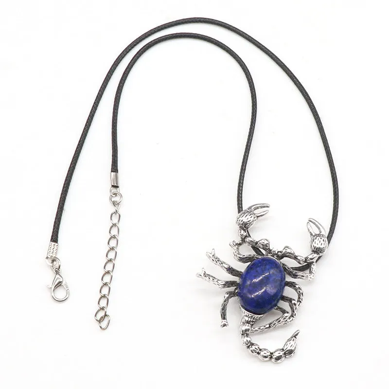 Crystal Agate Scorpion Pendant