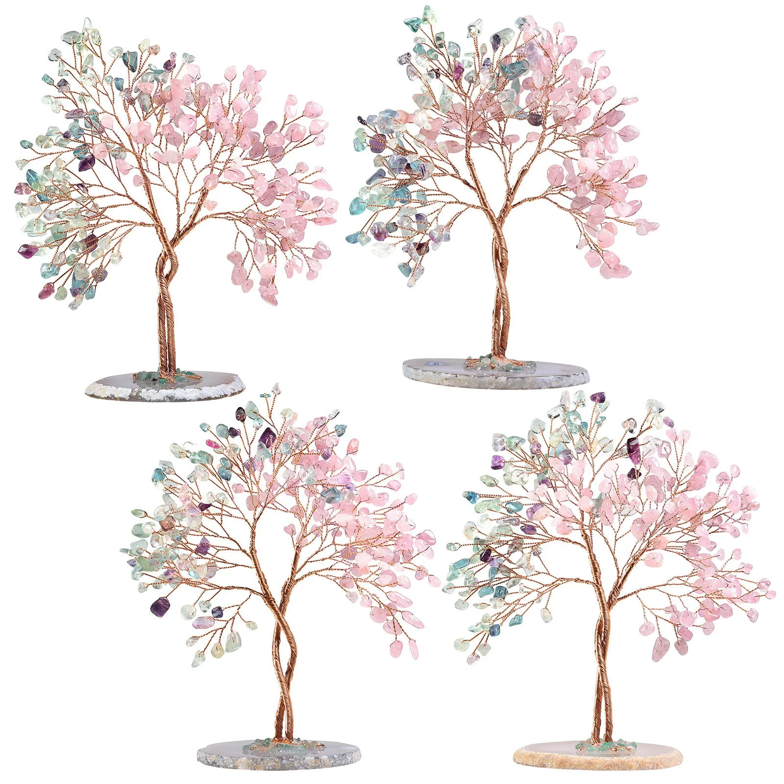 Crystal Crushed Stone Tree Ornaments!So Pretty!!