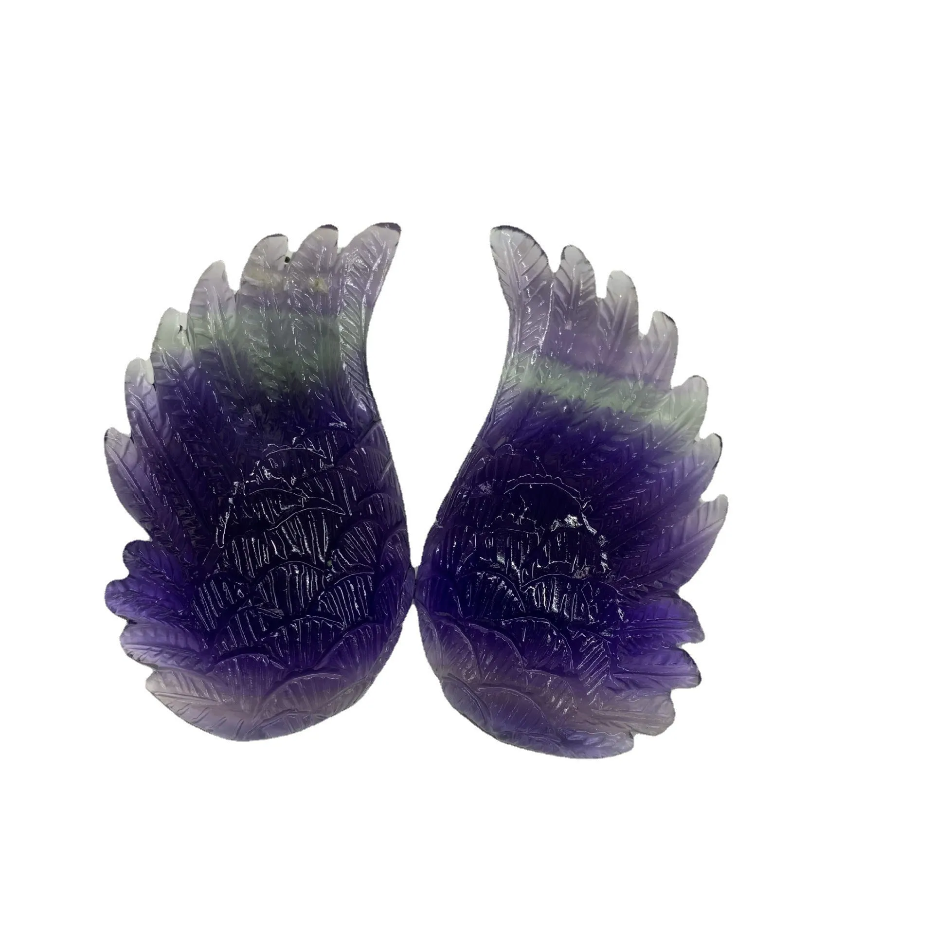 Crystal Fluorite Wings Colorful Ornament Crafts