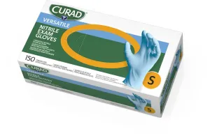 CURAD Textured Nitrile Exam Gloves, Small (box of 150)