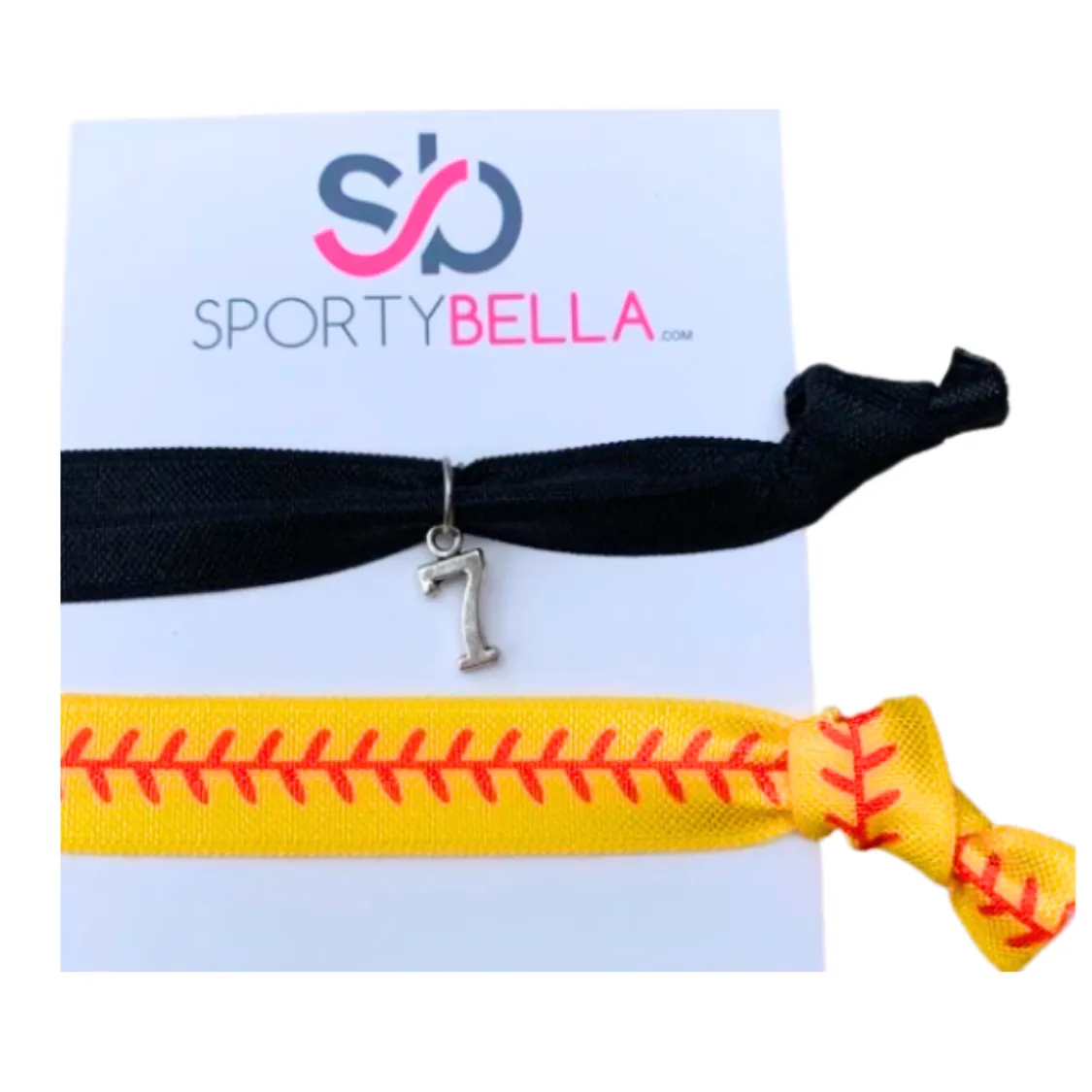 Custom Softball Hair Ties - 2pc