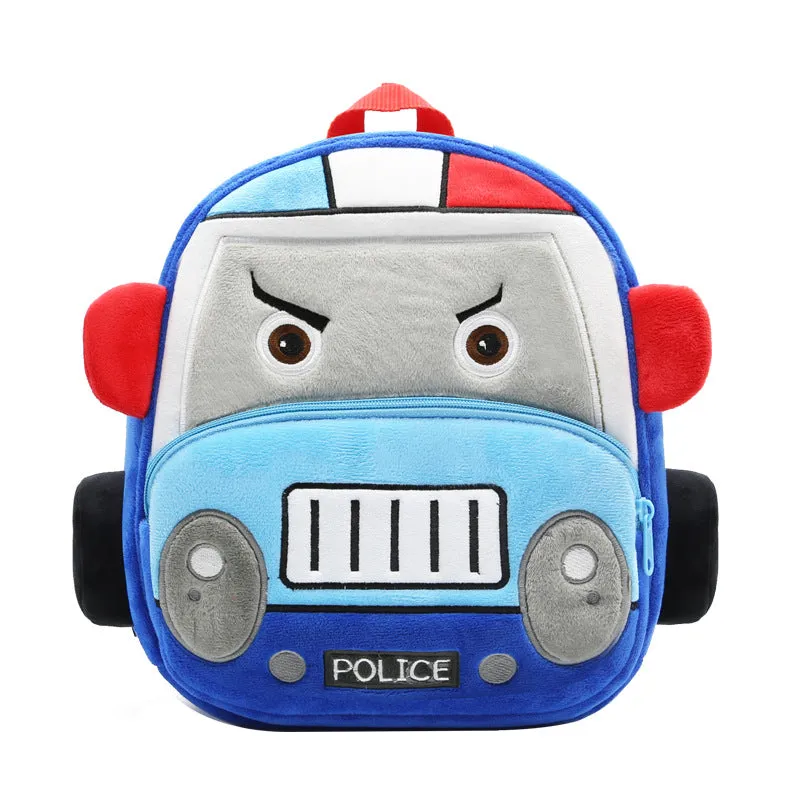 Cute mini police car kids backpack