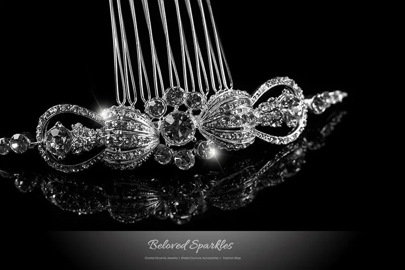 Dextra Vintage Art Deco Hair Comb | Swarovski Crystal