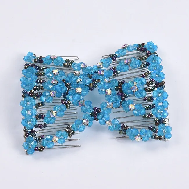 DIY Hair Accessories Pearl Beaded Elastic Hair Claw Hairpin