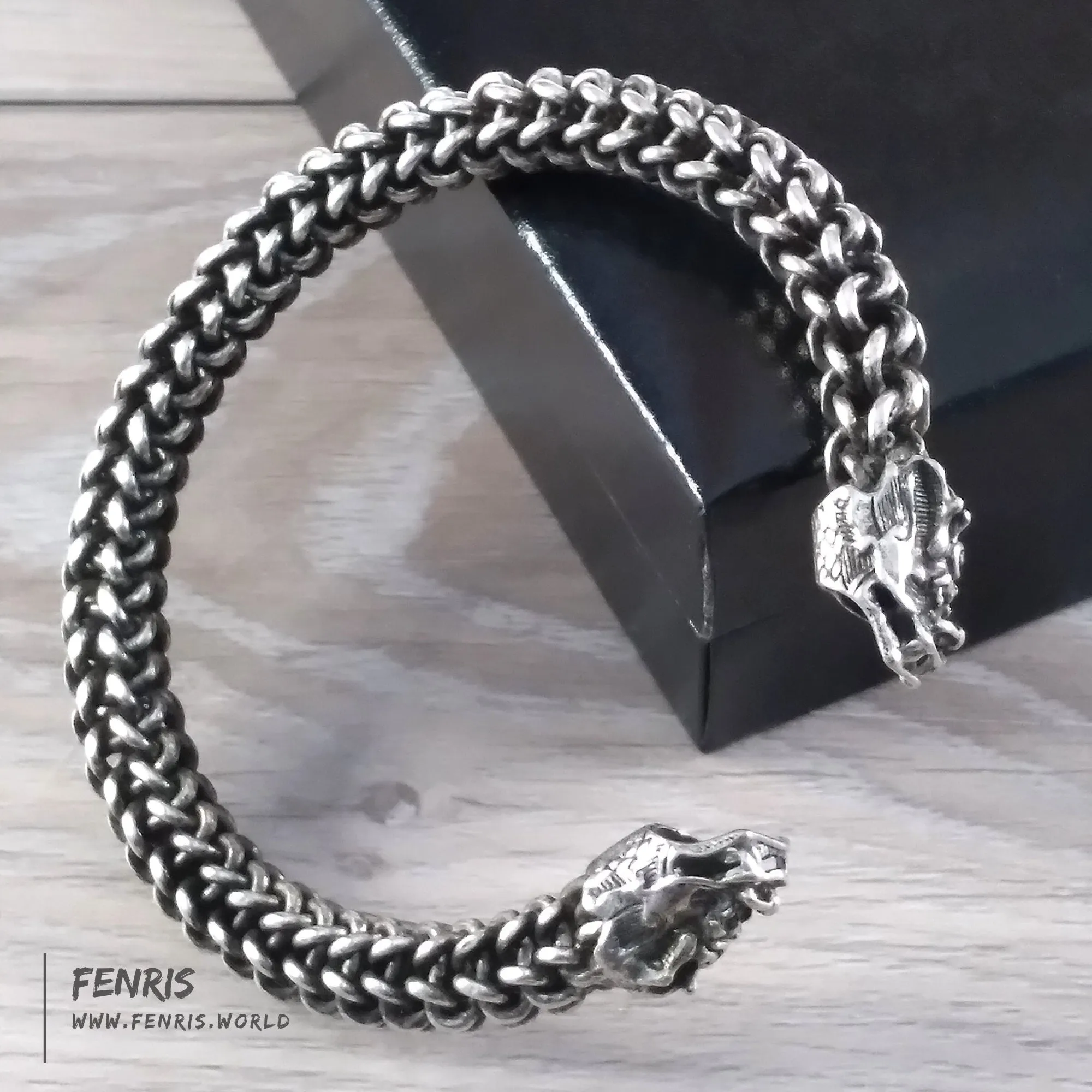 Dragon Bracelet Silver Wire Weave