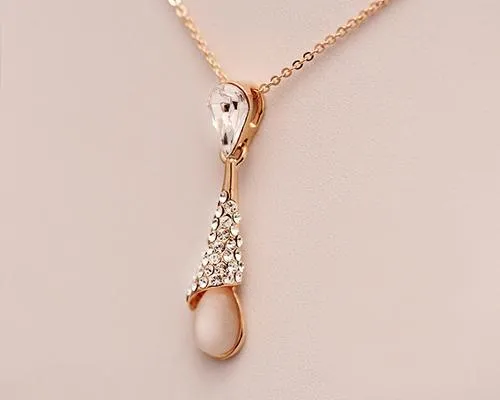 Drops Dangle Crystal Necklace