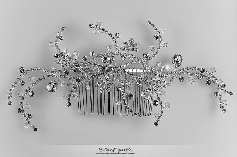 Fidelia Floral Treasures Hair Comb | Swarovski Crystal