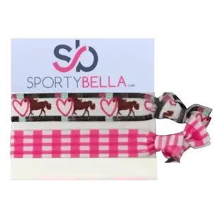 Girls Horse Hair Ties - 2pc