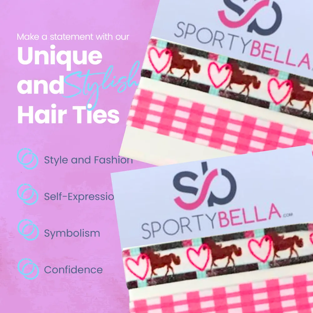 Girls Horse Hair Ties - 2pc