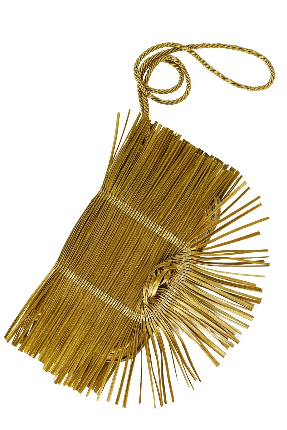 Gold Clutch with Fringes