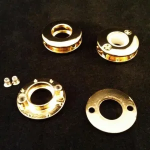 Gold Screw Together Grommets 3/8 in 10.9 mm