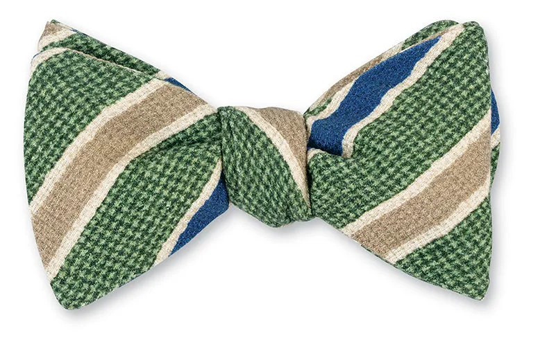 Green Chester Stripes Bow Tie - B5596