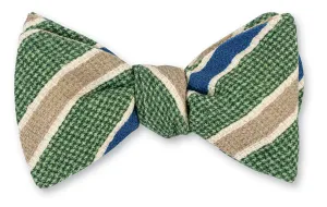 Green Chester Stripes Bow Tie - B5596