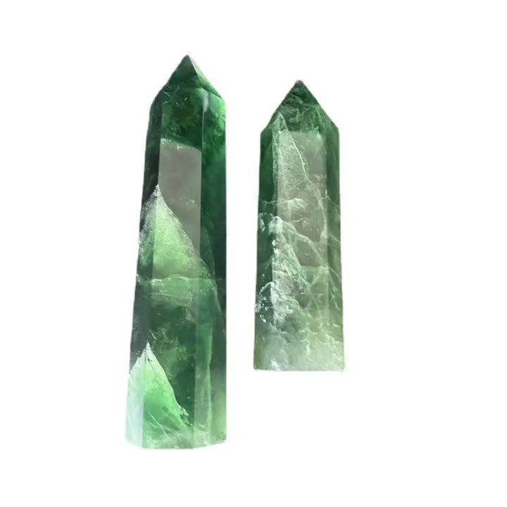 Green Fluorite Single-pointed Hexagonal Prism