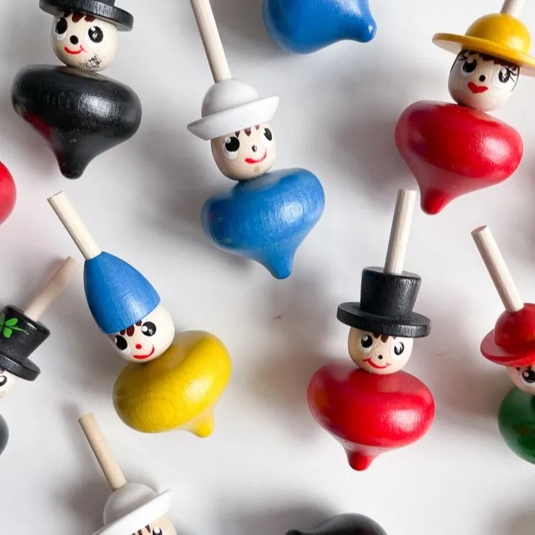 Hat People Spinning Tops