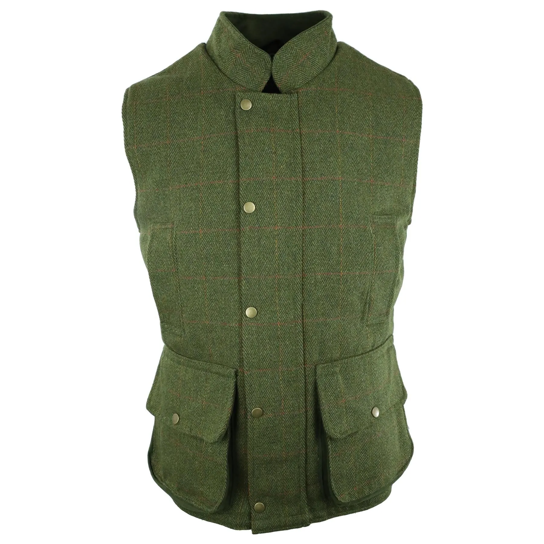 Hazy Blue Tweed Mens Bodywarmer Waistcoat