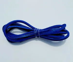 HL80910BLUE LACE Genuine Leather Strip Cord Braiding String Lacing 64" BLUE