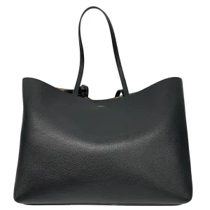 Jimmy Choo Black Pebbled Leather Tote Handbag