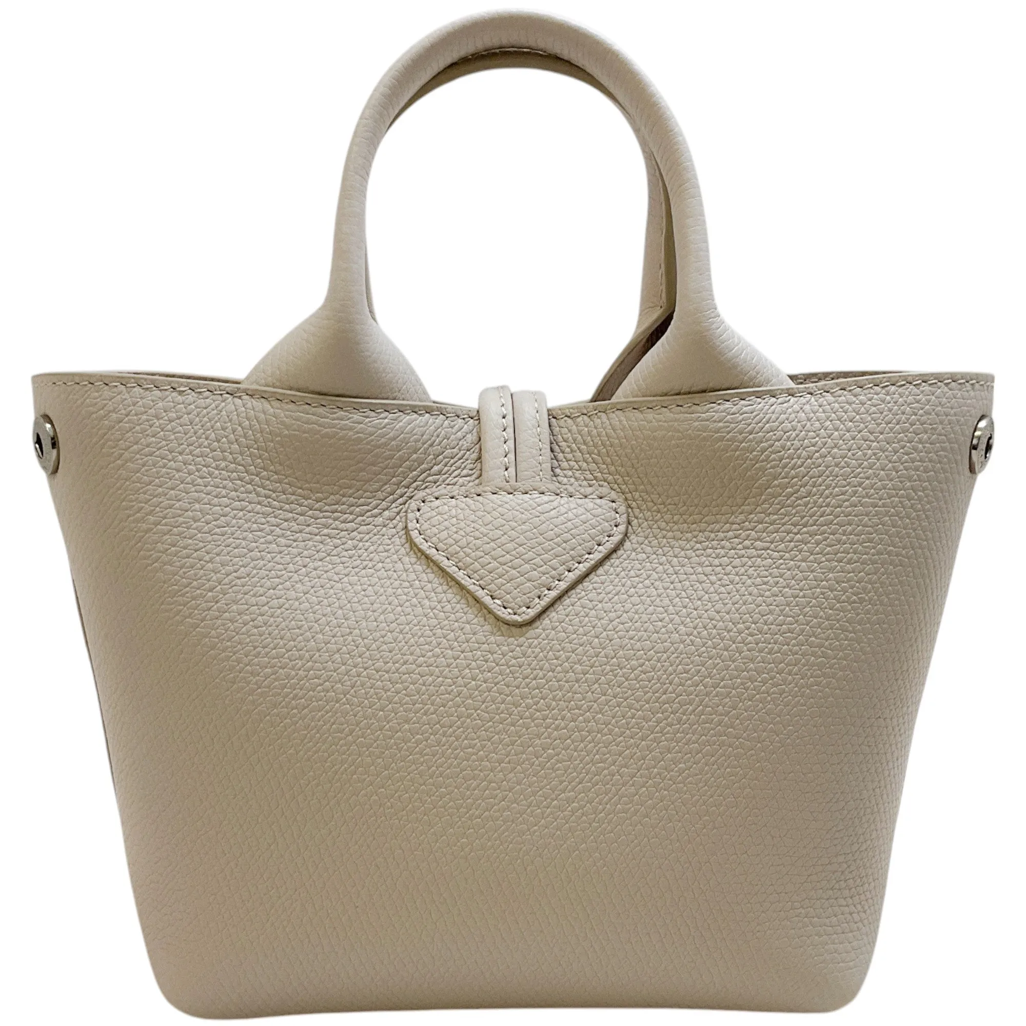 Longchamp Extra Small Ivory Leather Le Roseau Tote