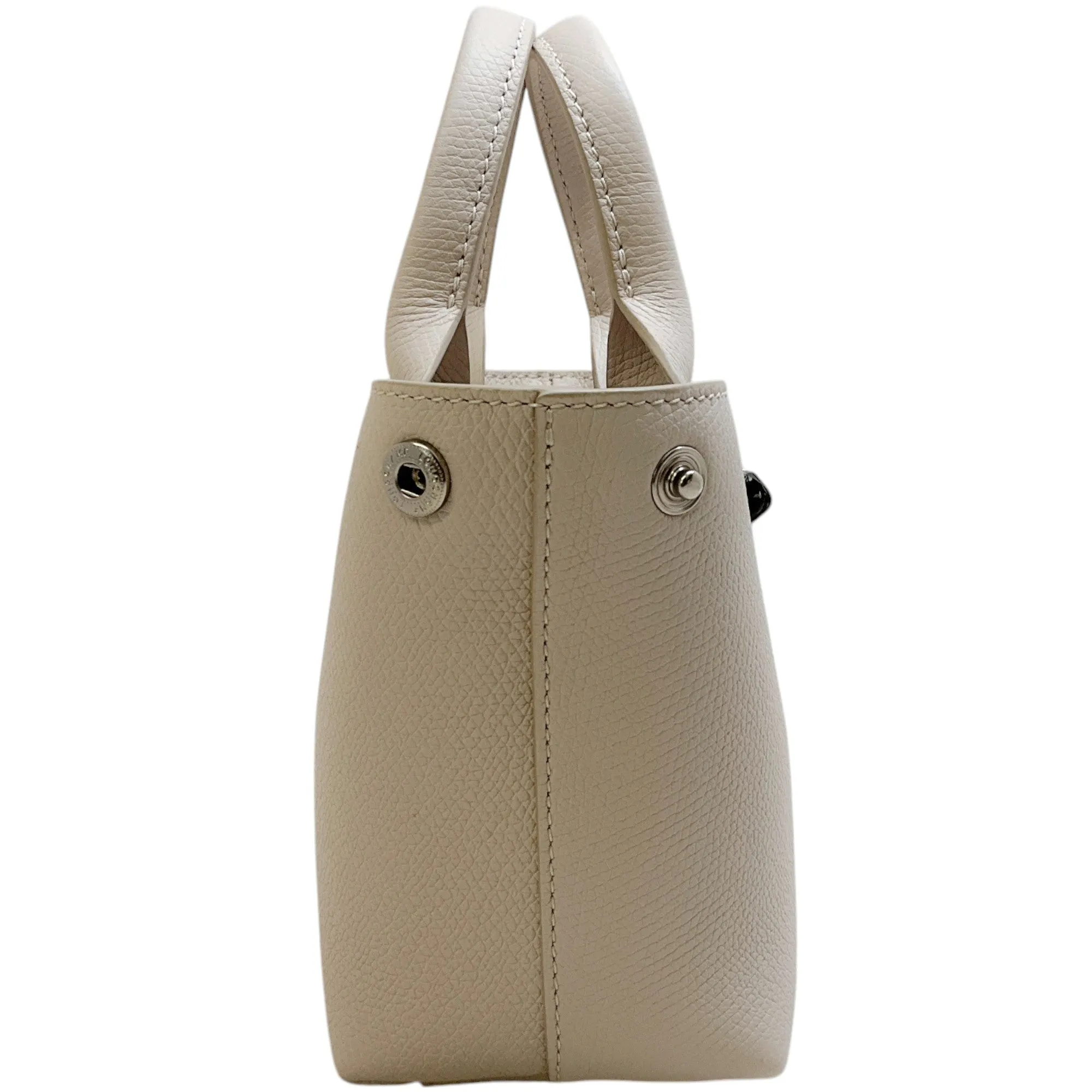 Longchamp Extra Small Ivory Leather Le Roseau Tote