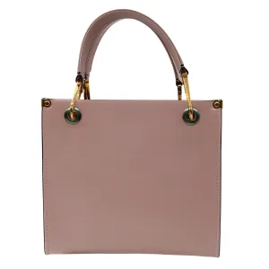 Marni Light Pink Gold Clip Leather Shoulder Bag