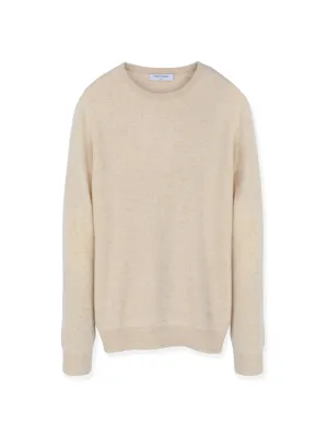 Men Crew Neck Sweater_Oatmeal