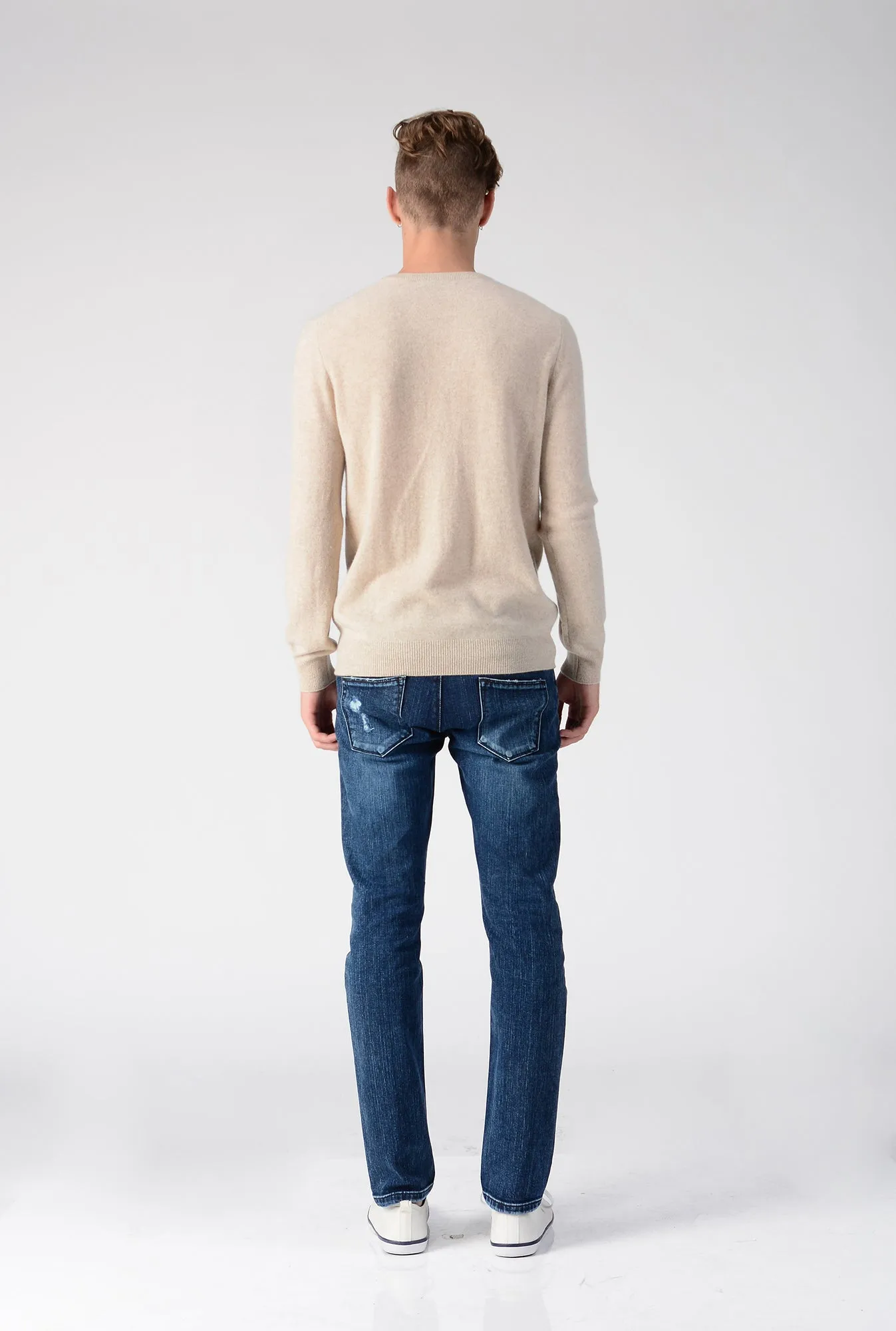 Men Crew Neck Sweater_Oatmeal