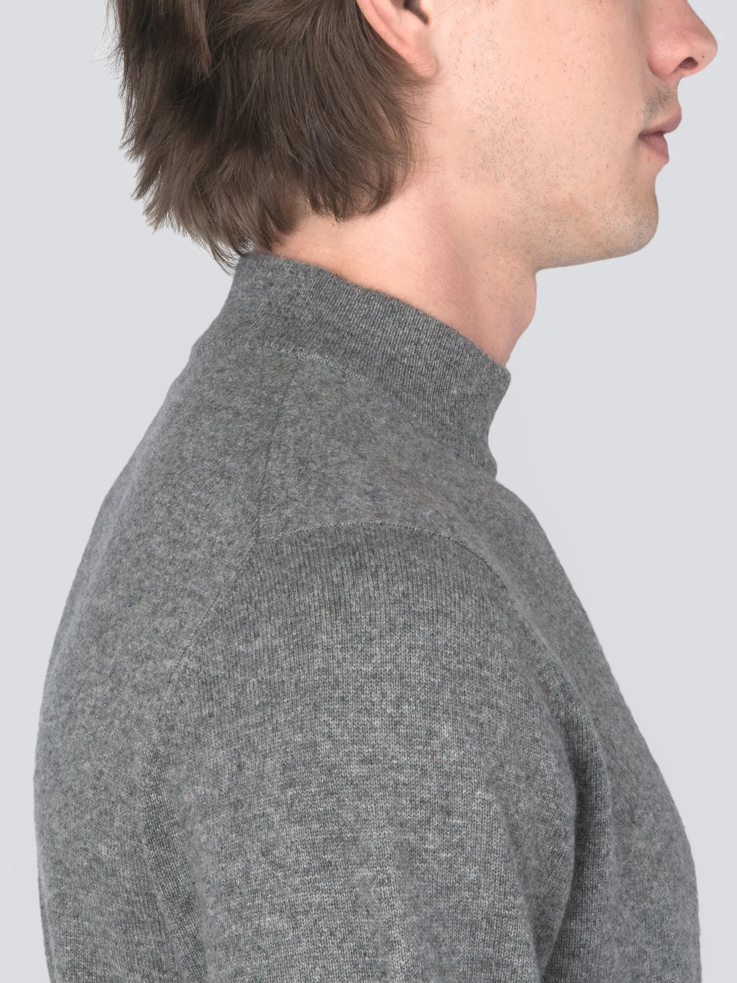 Men Mockneck Sweater_Grey