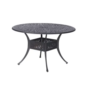 Outdoor Patio Aluminum 48" Round Dining Table, Dessert Night