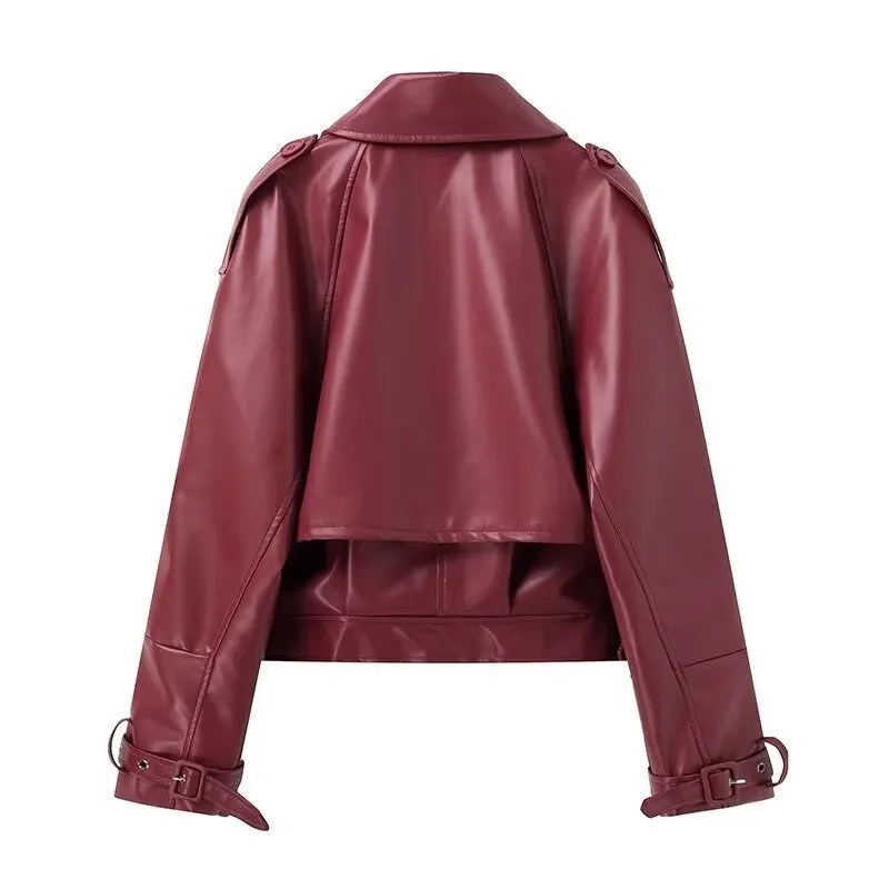 Pre Order:  Solid Motorcycle Style Leather Jacket